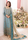 AQUAMARINE ROYALE Unstitched 3 Piece Chiffon Suit - Misaal