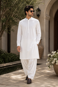 MISAAL Signature White Unstitched Fabric Wash and Wear – Premium Men's Shalwar Kameez Collection
