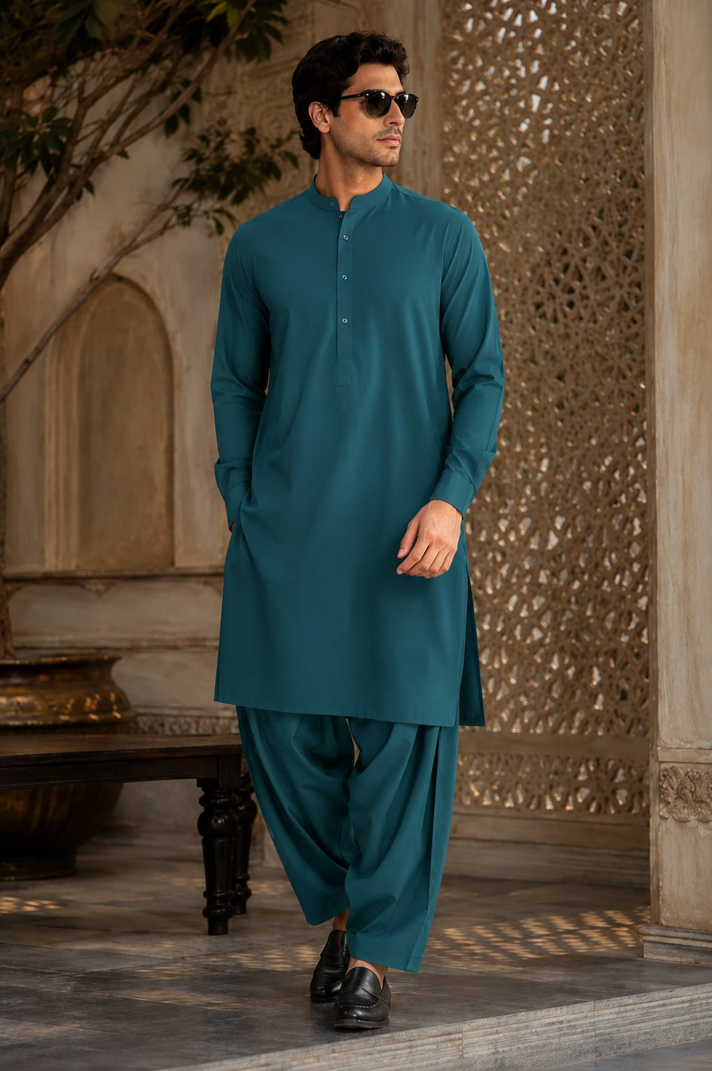 Teal — Premium Cotton Shalwar Kameez | Timeless Eastern Elegance